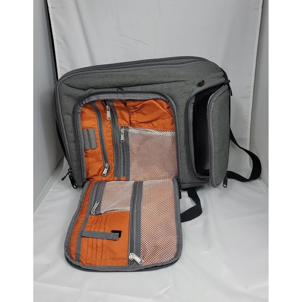 eBags Professional Slim Junior Laptop Backpacks Gray Orange 15.5 Laptop